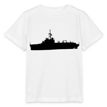 boat ship military helicopter door - Stanley/Stella MINI CREATOR Kids’ T-Shirt - white - Front - Maike (125cm)