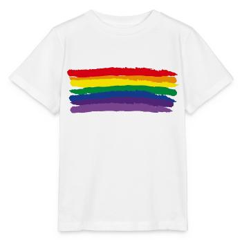 Rainbow Flag & colors - Stanley/Stella MINI CREATOR Kids’ T-Shirt - white - Front - Maike (125cm)