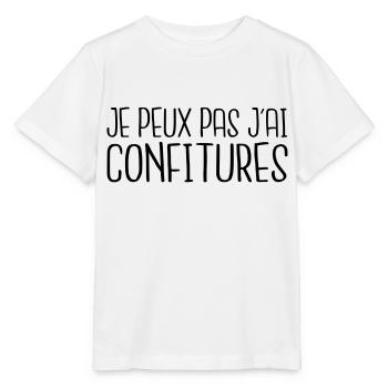 Je peux pas j'ai confitures - T-shirt bio MINI CREATOR Stanley/Stella Enfant - blanc - Devant - Maike (125cm)