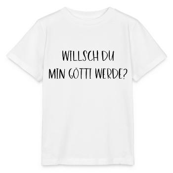 Willsch du min Götti werde? - Stanley/Stella Kinder T-Shirt MINI CREATOR  - Weiß - Vorne - Maike (125cm)
