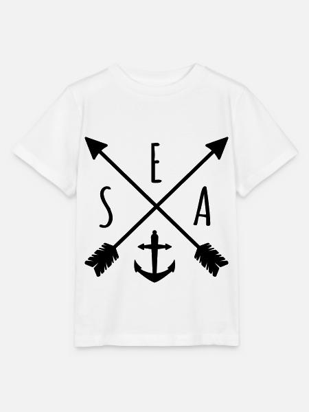 Sea Anker Pfeil - Stanley/Stella Kinder T-Shirt MINI CREATOR  - Weiß