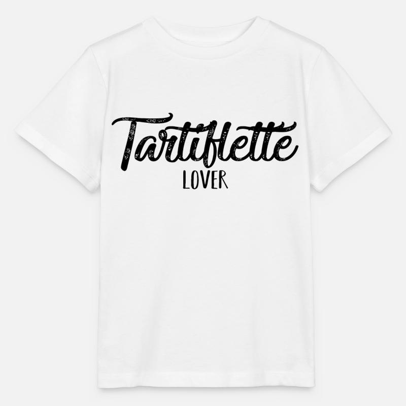 Tartiflette Lover noir - T-shirt bio MINI CREATOR Stanley/Stella Enfant - blanc