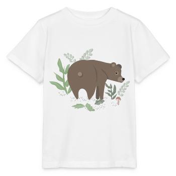 Braunbär im Wald - Stanley/Stella Kinder T-Shirt MINI CREATOR  - Weiß - Vorne - Maike (125cm)