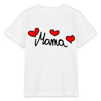 Mom - Sweet design with hearts - Stanley/Stella MINI CREATOR Kids’ T-Shirt - white - Front - Maike (125cm)