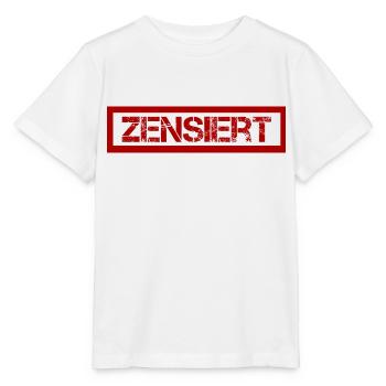 Zensiert Zensurbalken Design - Stanley/Stella Kinder T-Shirt MINI CREATOR  - Weiß - Vorne - Maike (125cm)