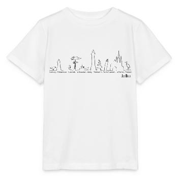 Au fil de l'eau de Loctudy à La Torche - T-shirt bio MINI CREATOR Stanley/Stella Enfant - blanc - Devant - Maike (125cm)