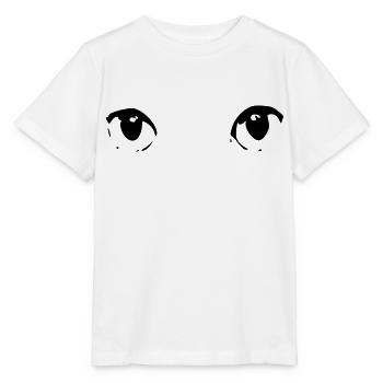 Katze Katzenaugen Augen Haustier Katzen Kätzchen - Stanley/Stella Kinder T-Shirt MINI CREATOR  - Weiß - Vorne - Maike (125cm)