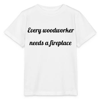 drôles d’artisans design joke bois forestier - T-shirt bio MINI CREATOR Stanley/Stella Enfant - blanc - Devant - Maike (125cm)