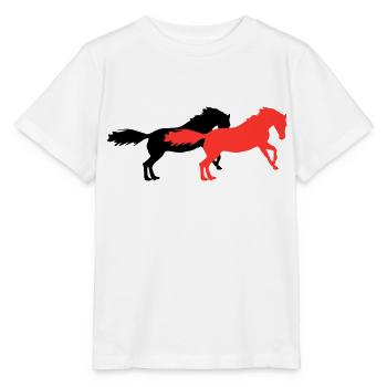 Horses - Stanley/Stella MINI CREATOR Kids’ T-Shirt - white - Front - Maike (125cm)