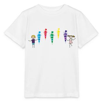 Schulanfang - back to school - Stanley/Stella Kinder T-Shirt MINI CREATOR  - Weiß - Vorne - Maike (125cm)