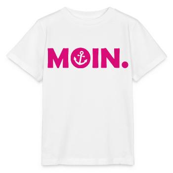 Moin - Guten Morgen - Nordsee - Ostsee - Anker - Stanley/Stella Kinder T-Shirt MINI CREATOR  - Weiß - Vorne - Maike (125cm)