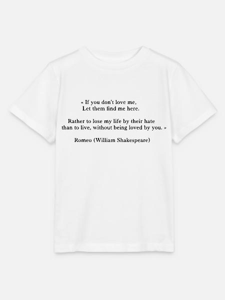 Romeo (Zitat) - Stanley/Stella Kinder T-Shirt MINI CREATOR - Weiß