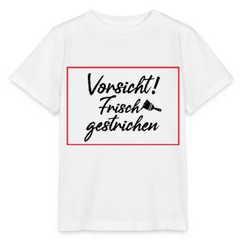 Vorsicht frisch gestrichen - Stanley/Stella Kinder T-Shirt MINI CREATOR  - Weiß - Vorne - Maike (125cm)