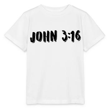 John 3:16 - Stanley/Stella MINI CREATOR Kids’ T-Shirt - white - Front - Maike (125cm)