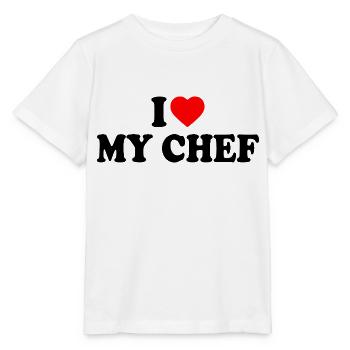 I love my chef - Stanley/Stella Kinder T-Shirt MINI CREATOR  - Weiß - Vorne - Maike (125cm)