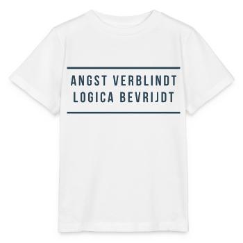 Logique anversoise : peur contre peur - T-shirt bio MINI CREATOR Stanley/Stella Enfant - blanc - Devant - Maike (125cm)