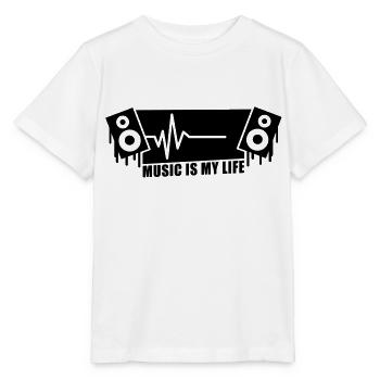 music_is_my_life___f1 - Stanley/Stella MINI CREATOR Kids’ T-Shirt - white - Front - Maike (125cm)