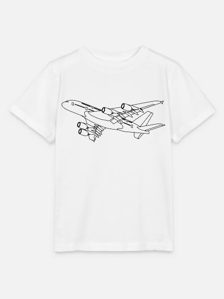 Airbus A380 - Stanley/Stella Kinder T-Shirt MINI CREATOR  - Weiß