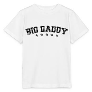 Fête des pères logo Big Daddy héros papa Vater - T-shirt bio MINI CREATOR Stanley/Stella Enfant - blanc - Devant - Maike (125cm)