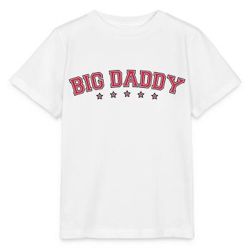 Fête des pères logo Big Daddy héros papa Vater - T-shirt bio MINI CREATOR Stanley/Stella Enfant - blanc - Devant - Maike (125cm)