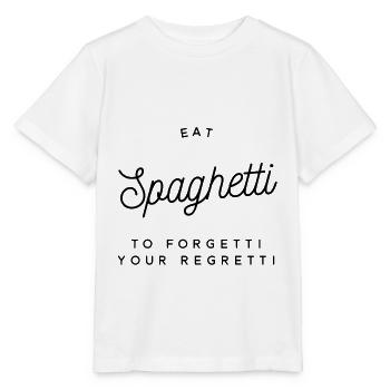 manger des spaghettis pour oublier vos regrettés - T-shirt bio MINI CREATOR Stanley/Stella Enfant - blanc - Devant - Maike (125cm)
