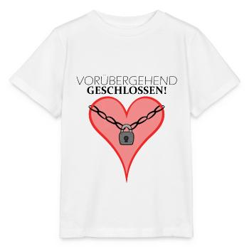Vorübergehend geschlossen Herz Schloss - Stanley/Stella Kinder T-Shirt MINI CREATOR  - Weiß - Vorne - Maike (125cm)