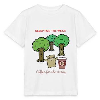 Coffee for the strong Bear - Stanley/Stella MINI CREATOR Kids’ T-Shirt - white - Front - Maike (125cm)