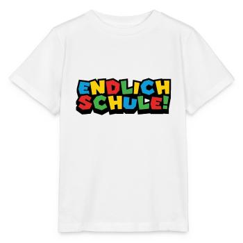 ENDLICH SCHULE - EINSCHULUNG - SCHULANFÄNGER - Stanley/Stella Kinder T-Shirt MINI CREATOR  - Weiß - Vorne - Maike (125cm)