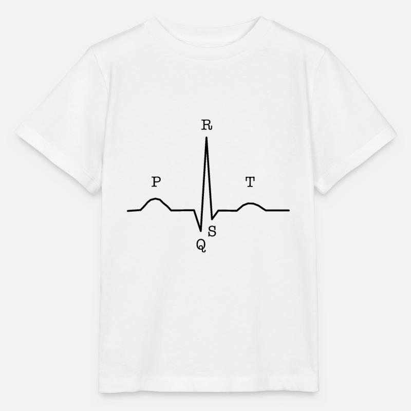 Complexe d'électrocardiogramme pour médecin, infirmière, ambulancier - T-shirt bio MINI CREATOR Stanley/Stella Enfant - blanc