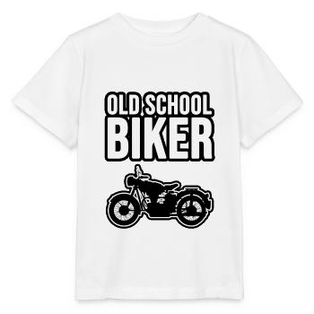 Old School Biker ! - T-shirt bio MINI CREATOR Stanley/Stella Enfant - blanc - Devant - Maike (125cm)
