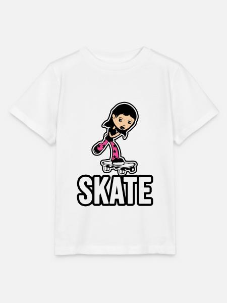 Skater Girl! - Stanley/Stella Kinder T-Shirt MINI CREATOR - Weiß