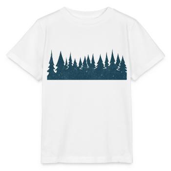 T-Shirt Forêt Paysage forêt arbres horizontal - T-shirt bio MINI CREATOR Stanley/Stella Enfant - blanc - Devant - Maike (125cm)