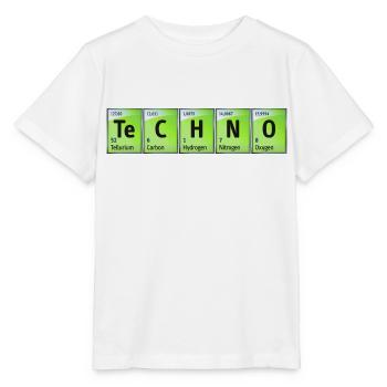 Periodic table Carbon Nitrogen Oxygen TeCHNO green - Stanley/Stella MINI CREATOR Kids’ T-Shirt - white - Front - Maike (125cm)