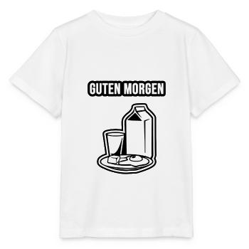 Guten Morgen Spruch - Stanley/Stella Kinder T-Shirt MINI CREATOR  - Weiß - Vorne - Maike (125cm)