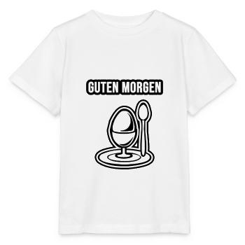 Guten Morgen Spruch - Stanley/Stella Kinder T-Shirt MINI CREATOR  - Weiß - Vorne - Maike (125cm)