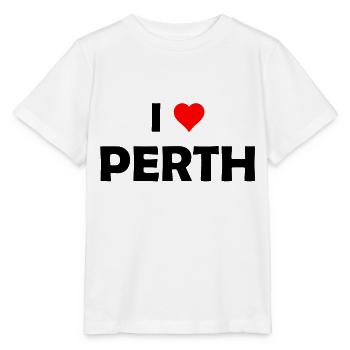 I love Perth - Australia - Australien - Aussie - Stanley/Stella Kinder T-Shirt MINI CREATOR  - Weiß - Vorne - Maike (125cm)