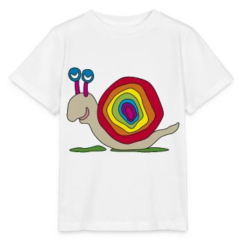 colorful snail stalk eyes children's drawing graffiti - Stanley/Stella MINI CREATOR Kids’ T-Shirt - white - Front - Maike (125cm)