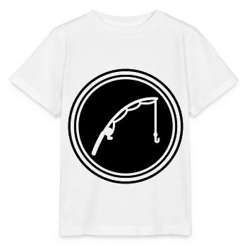 Fishing rod fishing icon - Stanley/Stella MINI CREATOR Kids’ T-Shirt - white - Front - Maike (125cm)