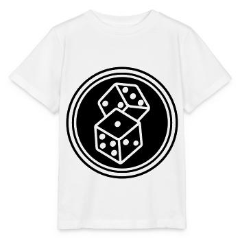 Würfel Casino Symbol - Stanley/Stella Kinder T-Shirt MINI CREATOR  - Weiß - Vorne - Maike (125cm)