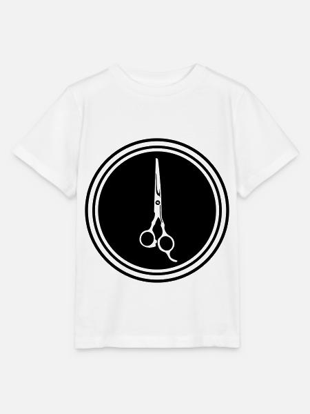 Schere Barber icon - Stanley/Stella Kinder T-Shirt MINI CREATOR  - Weiß