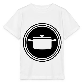cercle de casserole - T-shirt bio MINI CREATOR Stanley/Stella Enfant - blanc - Devant - Maike (125cm)