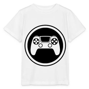Gamepad Symbol Controller - Stanley/Stella Kinder T-Shirt MINI CREATOR  - Weiß - Vorne - Maike (125cm)