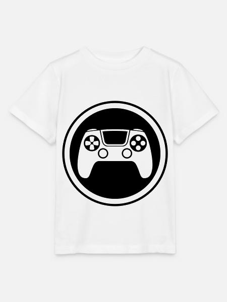 Gamepad Symbol Controller - Stanley/Stella Kinder T-Shirt MINI CREATOR - Weiß