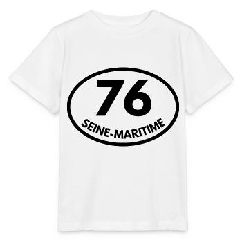 seine-maritime - T-shirt bio MINI CREATOR Stanley/Stella Enfant - blanc - Devant - Maike (125cm)