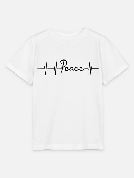 Peace Herzfrequenz - Stanley/Stella Kinder T-Shirt MINI CREATOR - Weiß