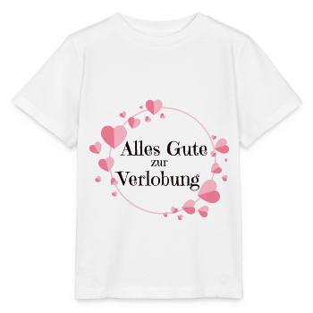 Alles Gute zur Verlobung - Stanley/Stella Kinder T-Shirt MINI CREATOR  - Weiß - Vorne - Maike (125cm)