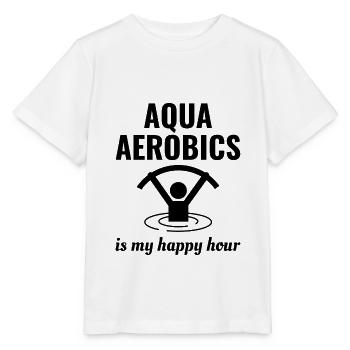 Water aerobics Aquatic fitness Aqua Exercise - Stanley/Stella MINI CREATOR Kids’ T-Shirt - white - Front - Maike (125cm)