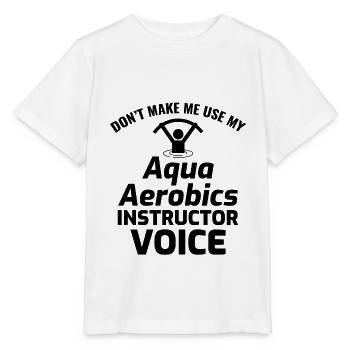 Water aerobics Aquatic fitness Aqua Exercise - Stanley/Stella MINI CREATOR Kids’ T-Shirt - white - Front - Maike (125cm)