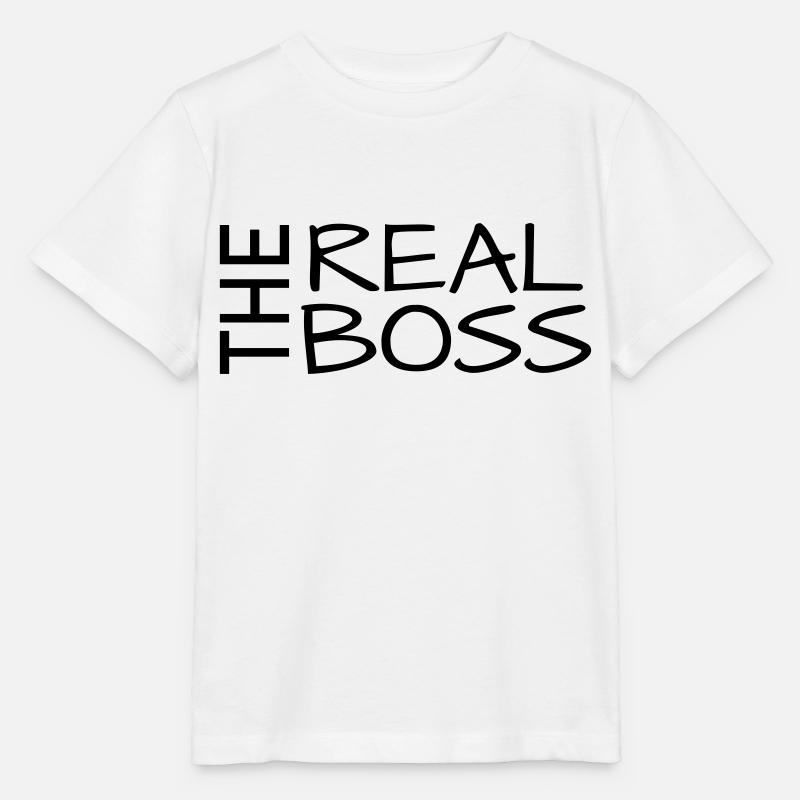 the real boss - Stanley/Stella MINI CREATOR Kids’ T-Shirt - white