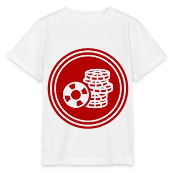 Icône de jeton de poker - T-shirt bio MINI CREATOR Stanley/Stella Enfant - blanc - Devant - Maike (125cm)